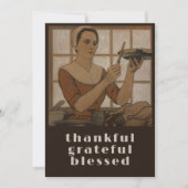 Elegant Thankful Grateful Blessed Thanksgiving  シーズンカード (正面)