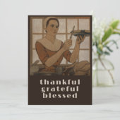 Elegant Thankful Grateful Blessed Thanksgiving  シーズンカード (スタンド正面)