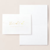 Elegant Thankful Script Personalized thank you  箔カード (ディスプレー)