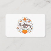 Elegant Thanksgiving Day Enclosure Card エンクロージャーカード (正面)