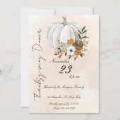 Elegant Thanksgiving Dinner 招待状 (正面)