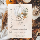 Elegant Thanksgiving Dinner 招待状