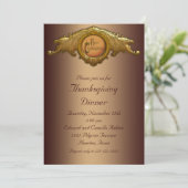 Elegant Thanksgiving Dinner Party Invitations 招待状 (スタンド正面)