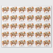 Elegant Thanksgiving foliage autumn fall ラッピングペーパー (フラット)