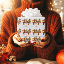 Elegant Thanksgiving foliage autumn fall  ラッピングペーパー