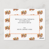 Elegant Thanksgiving foliage autumn fall Postcard  ポストカード (裏面)