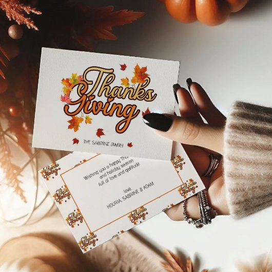 Elegant Thanksgiving foliage autumn fall Postcard  ポストカード