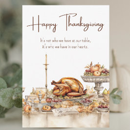 Elegant Thanksgiving Table Happy Thanksgiving シーズンカード