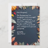 Elegant Thanksgiving Wreath Invitation Card 招待状 (裏面)