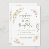 Elegant The Night Before Boho Wildflowers Wedding シーズンカード (正面/裏面)