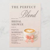 Elegant The Perfect Blend Coffee Bridal Shower 招待状 (正面)