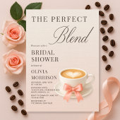 Elegant The Perfect Blend Coffee Bridal Shower 招待状