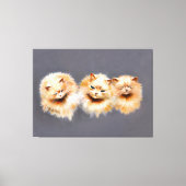 Elegant Three Persian Cats Vintage Feline  キャンバスプリント (正面)