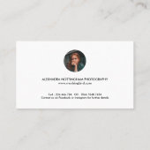 Elegant Three Photo Collage Wedding Photography 名刺 (裏面)