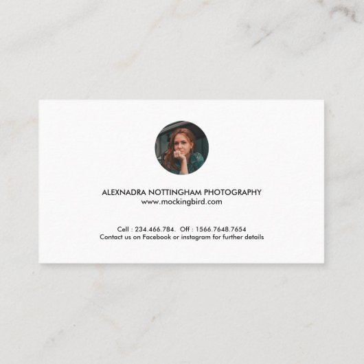 Elegant Three Photo Collage Wedding Photography 名刺 (裏面)