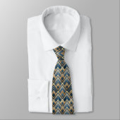 Elegant tiled Art Deco pattern ネクタイ (タイ)