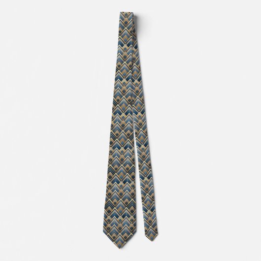 Elegant tiled Art Deco pattern ネクタイ (正面)