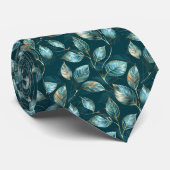 Elegant tiled green leaf pattern  ネクタイ (ロール)