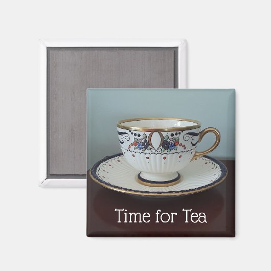 Elegant Time for Tea Teacup マグネット (正面/裏面)