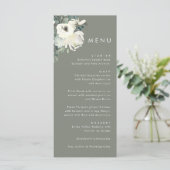 Elegant Timeless Olive Green Floral Wedding  メニュー (スタンド正面)