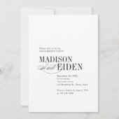 Elegant Timeless Typography 3 photo Engagement 招待状 (裏面)