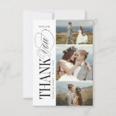 Elegant Timeless Typography 4 Photo Thank You サンキューカード (正面)