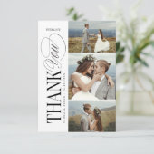 Elegant Timeless Typography 4 Photo Thank You サンキューカード (スタンド正面)