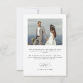 Elegant Timeless Typography 4 Photo Thank You サンキューカード (裏面)
