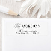 Elegant Timeless Typography Family Return Address ラベル (インサイチュ)
