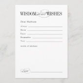 Elegant Timeless Typography Graduate Advice アドバイスカード (正面)