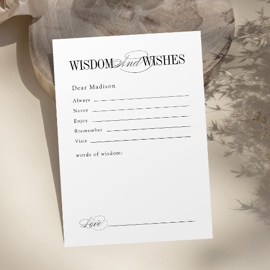 Elegant Timeless Typography Graduate Advice アドバイスカード