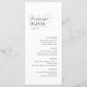 Elegant Timeless Typography Guest Name Wedding メニュー (正面)