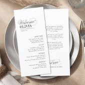 Elegant Timeless Typography Guest Name Wedding メニュー