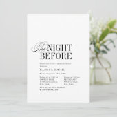 Elegant Timeless Typography The Night Before 招待状 (スタンド正面)