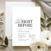 Elegant Timeless Typography The Night Before 招待状