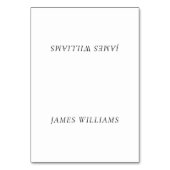 Elegant Timeless White Place Setting Cards テーブルナンバー (正面)