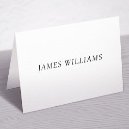 Elegant Timeless White Place Setting Cards テーブルナンバー