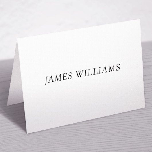 Elegant Timeless White Place Setting Cards テーブルナンバー