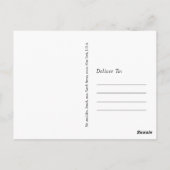 Elegant Timeless White Wedding Thank You Postcards ポストカード (裏面)