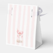 Elegant Tini One Pink Bow Girl Baby Shower フェイバーボックス (裏面サイド)
