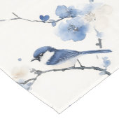 Elegant titmouse on white ショートテーブルランナー (コーナー)