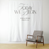 Elegant Today We Begin Wedding Welcome Banner タペストリー (インサイチュ)