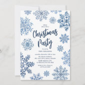 Elegant Toile Snowflake Christmas Party 招待状 (正面)