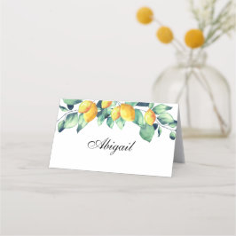 Elegant Toscana Wedding Weiss Grün プレイスカード