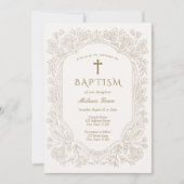 Elegant Traditional Baptism Invitation 招待状 (正面)