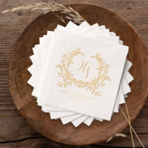 Elegant Traditional Classic Monogram Crest Wedding