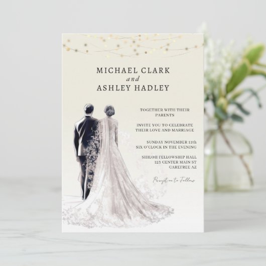 Elegant Traditional Wedding 招待状 (スタンド正面)