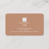 Elegant Travel Agent world map terracotta brown 名刺 (裏面)