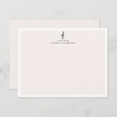 Elegant Treble Clef Music Note Card ノートカード (正面/裏面)