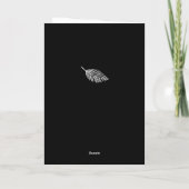 Elegant Tree Branch Foliage Deepest Sympathy カード (裏面)